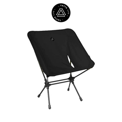 Low Back Ultralight Folding Camping Chairs with Storage Pouch - Khaki