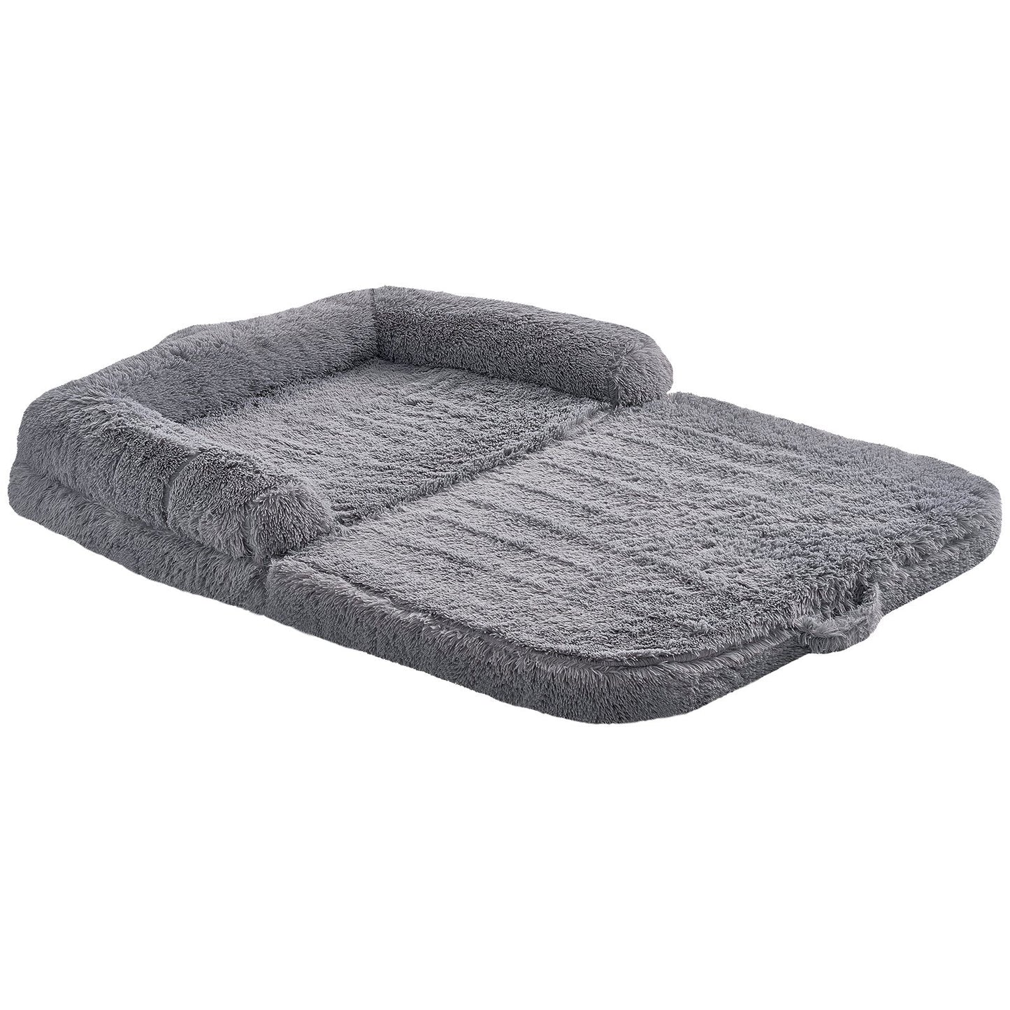 VEVOR Human Dog Bed 72 X48X10In Large Human Size Dog Bed Washable PV Velvet